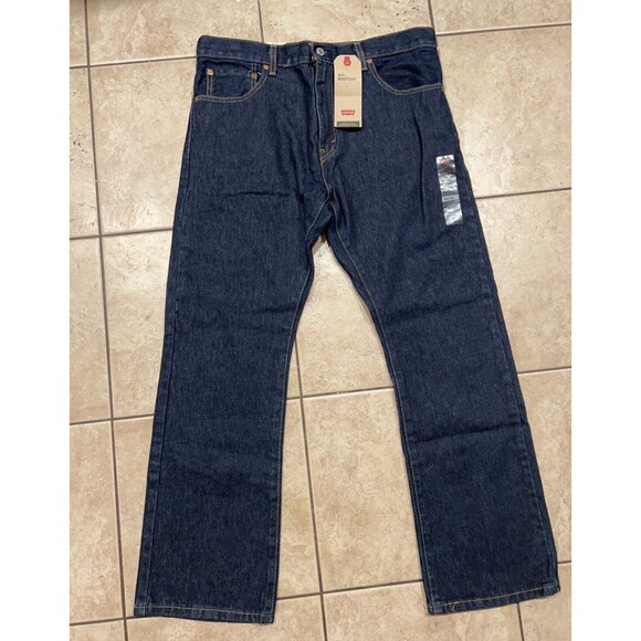 Levis Jeans Mens 34x29 517 Boot Cut Slim throught Thigh Blue Denim Work wear NEW - Picture 1 of 10